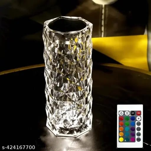 LED CRYSTAL TABLE LAMP WITH TOUCH OR REMOTE CONTROL