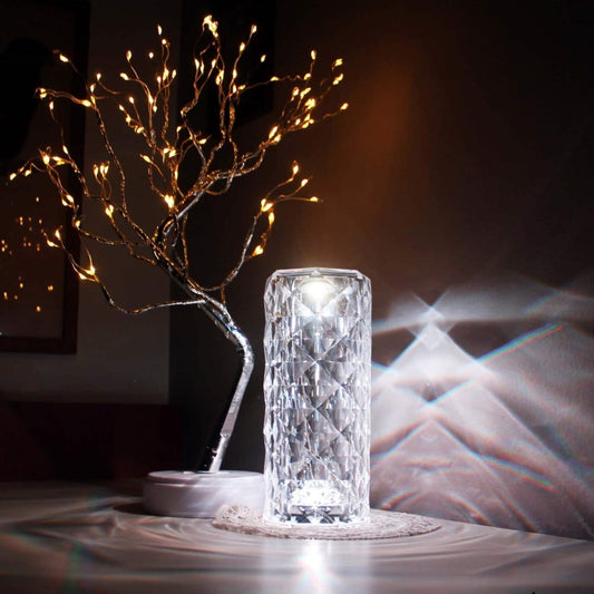 LED CRYSTAL TABLE LAMP WITH TOUCH OR REMOTE CONTROL